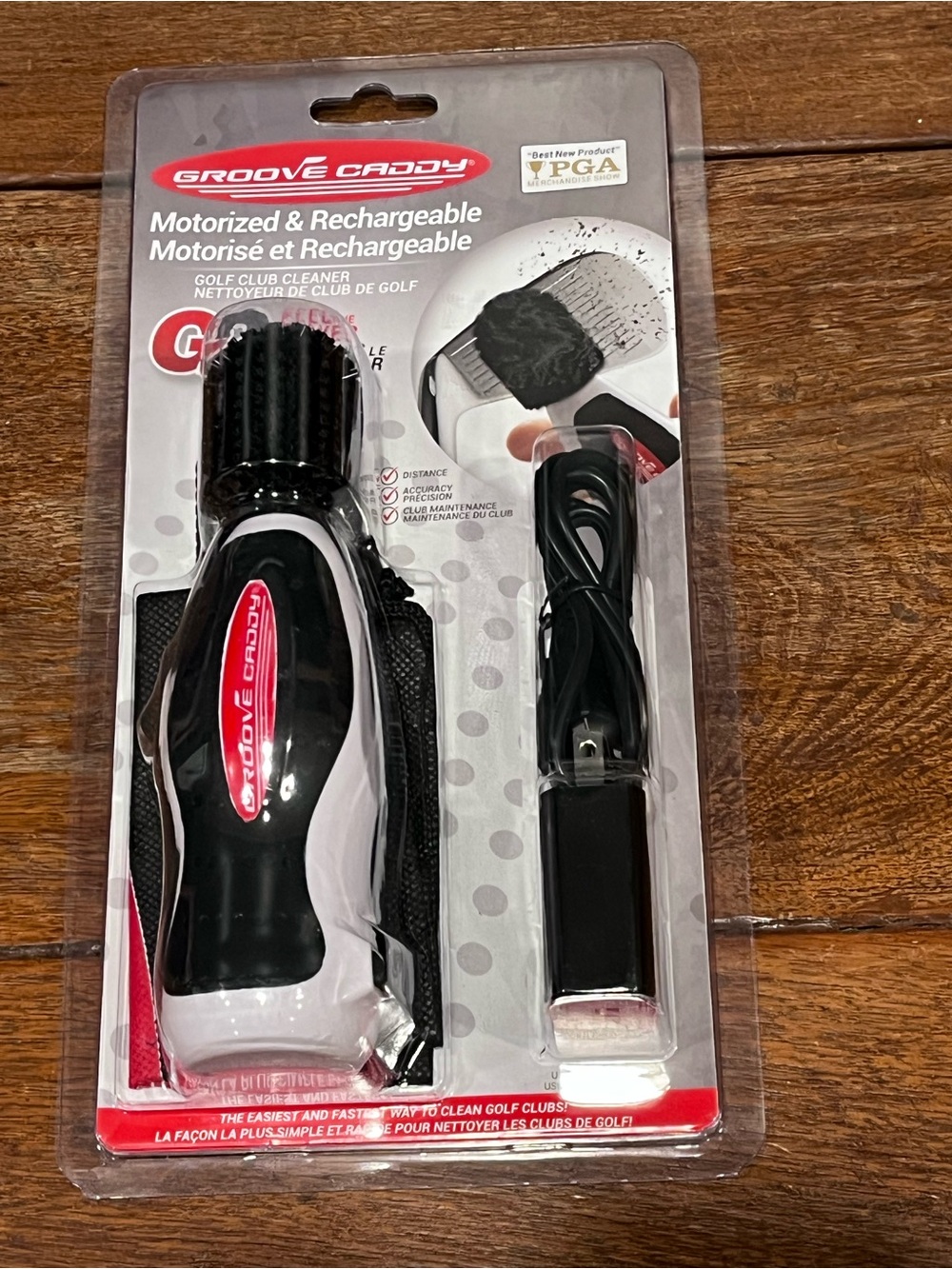 NWT! Groove Caddy Golf Club Cleaner / Brush! Motorized & Rechargeable!